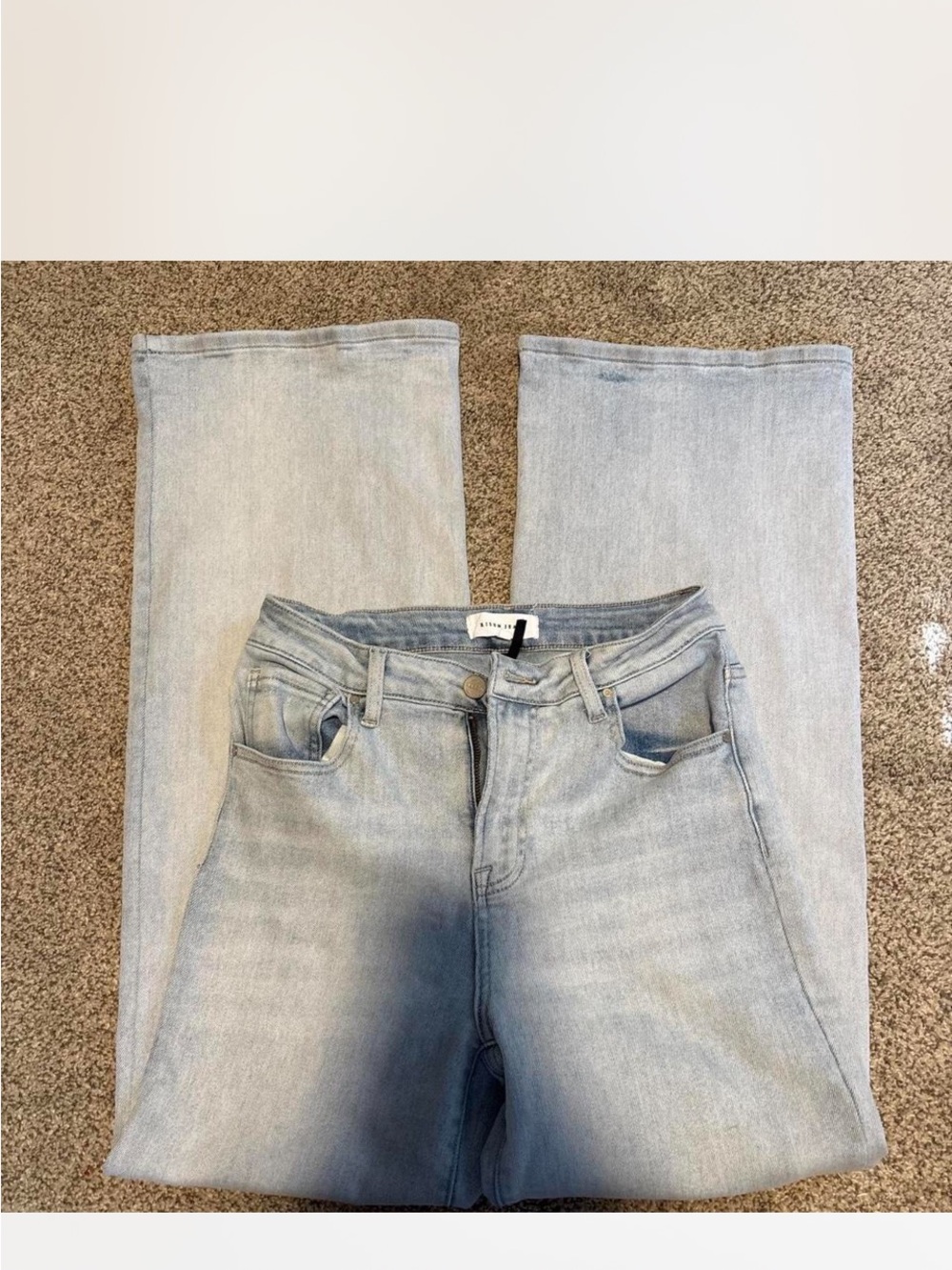 Light Wash Women's Risen Jeans - Classic High-Rise Straight Leg
